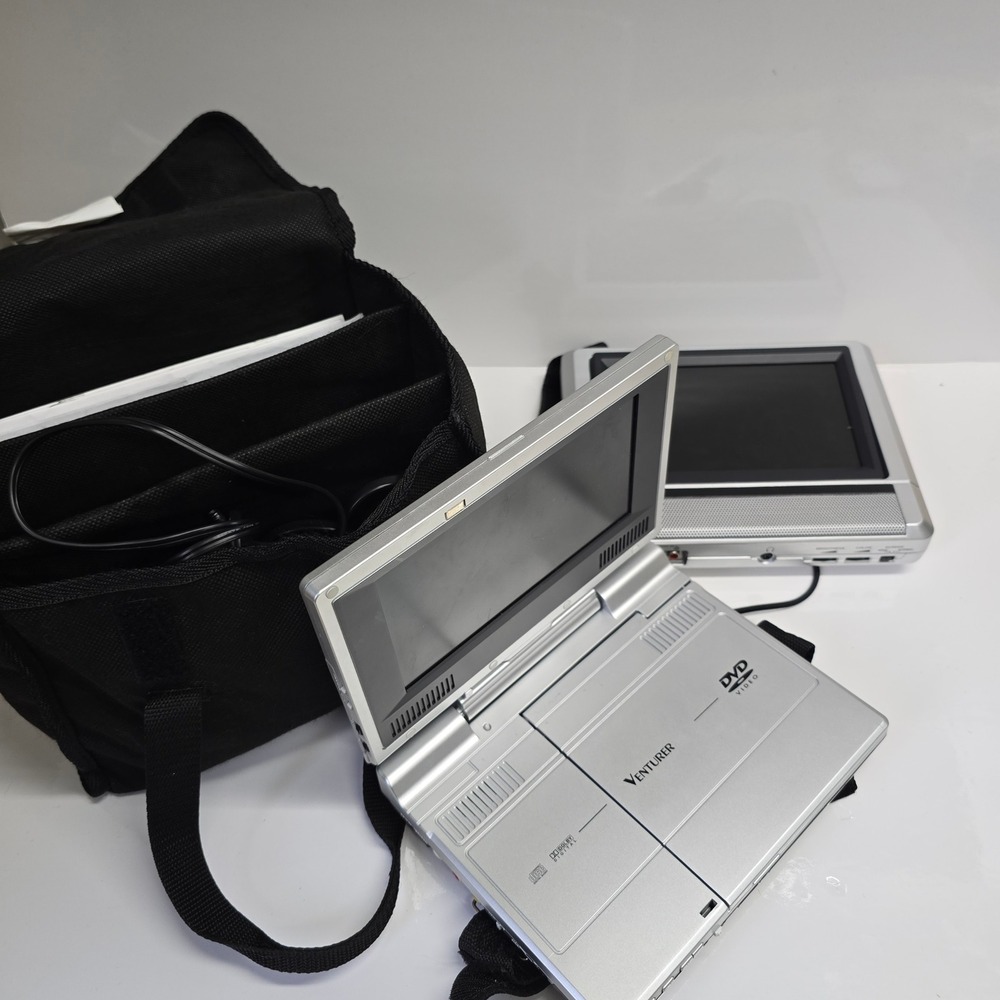 Venturer Dual Screen Portable DVD Player Silver 7in Car Headrest Travel System